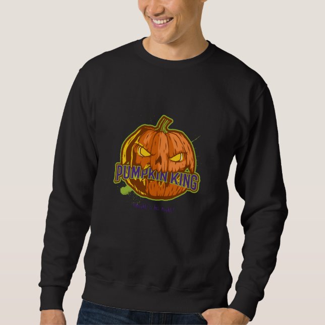 Pumpkin Kung i kväll i kväll Lång Ärmad Tröja (Framsida)