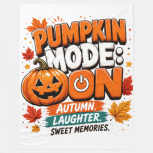 PUMPKIN-LÄGE: PÅ Höst. Latter. Söta Minnen. Fleecefilt