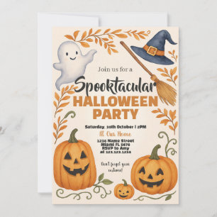 Pumpkin Lanterns & Spooky Night Inbjudningar