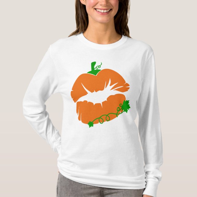 Pumpkin Läppar T Shirt (Framsida)