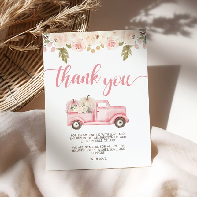 Pumpkin Lastbil Baby Shower Tack-tecken Poster (Skapare uppladdad)