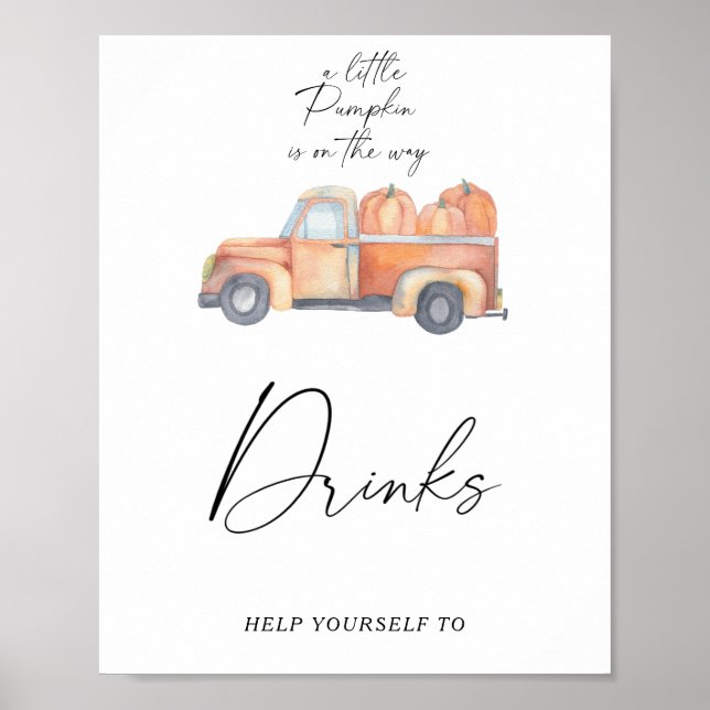 Pumpkin lastbil - Drinks Poster (Framsidan)