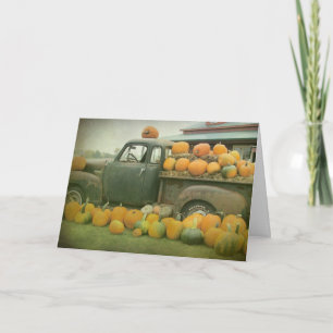 Pumpkin Lastbil Halloween Kort