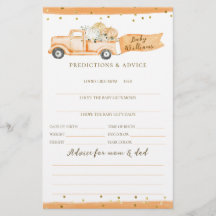 Pumpkin Lastbil Modern Fall Baby Shower Game