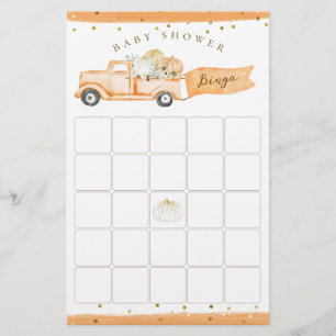 Pumpkin Lastbil Modern Fall Baby Shower Game