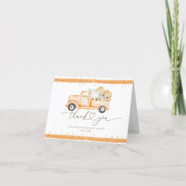 Pumpkin Lastbil Modern Fall Baby Shower Tack Kort