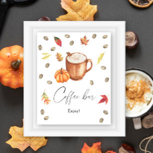 Pumpkin Latte Möhippa Coffee pub Poster