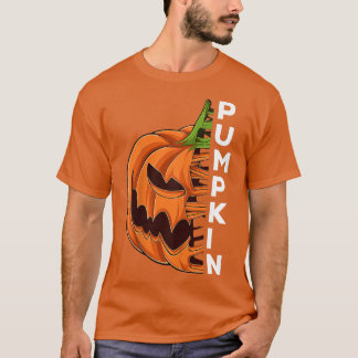 Pumpkin Lazy Halloween Costume Scary Creepy Jack O T Shirt