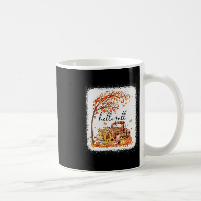 Pumpkin Leopard Hej Fall Lycklig Fall Y'all Fall S Kaffemugg (Höger)