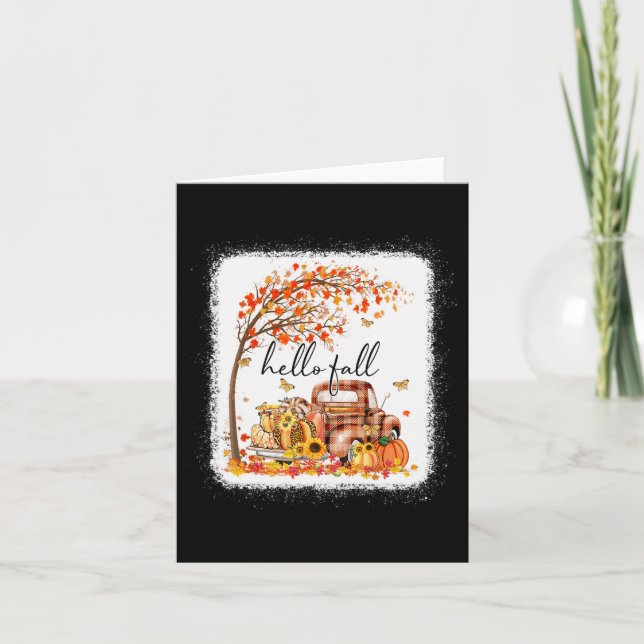 Pumpkin Leopard Hej Fall Lycklig Fall Y'all Fall S Kort (Framsida)