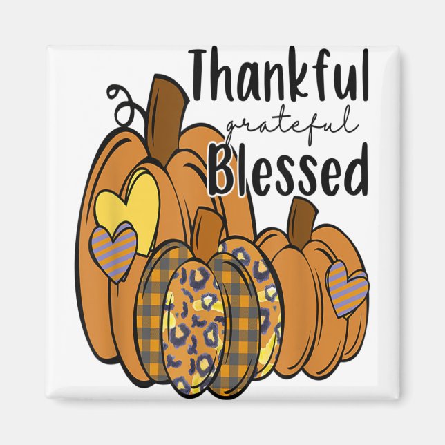 Pumpkin Leopard Thanksgi tacksamt tacksamt tack oc Magnet (Framsidan)