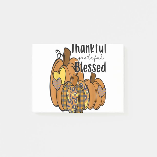 Pumpkin Leopard Thanksgi tacksamt tacksamt tack oc Post-it Block (Framsida)