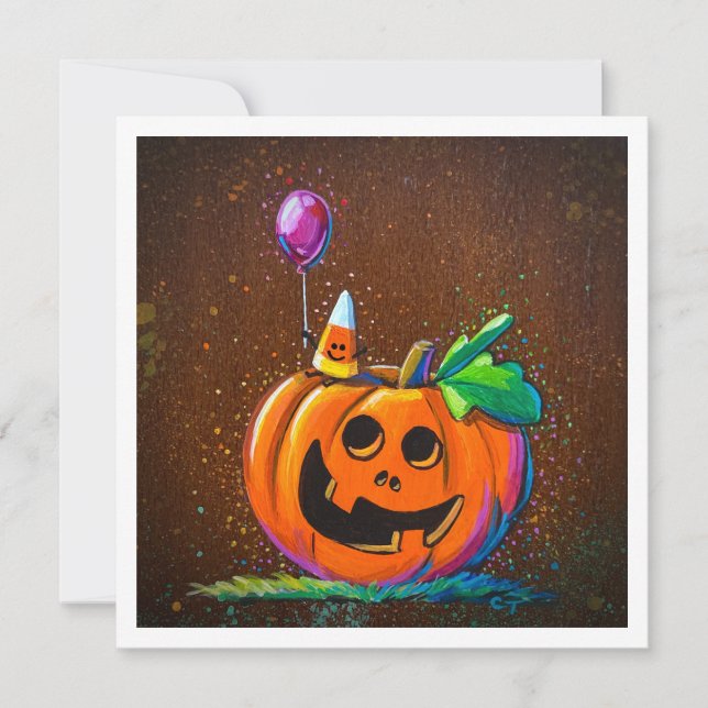 Pumpkin & Lil Candy corn - Mini Print (Framsida)
