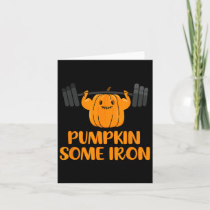 Pumpkin lite Järn Roligt Halloween Gym Workout Lif Kort