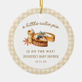 Pumpkin Little Cutie Paj Baby Shower Favor Julgransprydnad Keramik