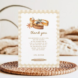 Pumpkin Little Cutie Paj Baby Shower Tack Kort
