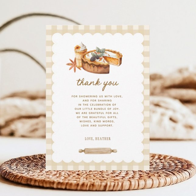 Pumpkin Little Cutie Paj Baby Shower Tack Kort (Skapare uppladdad)