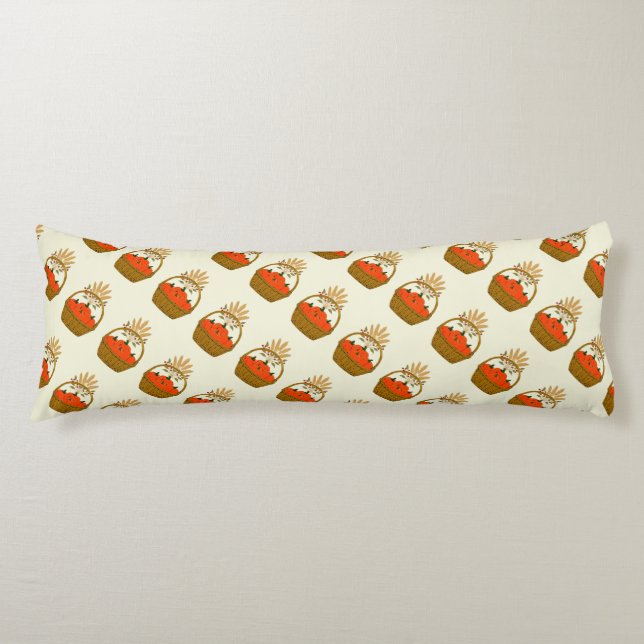 🛋️ **Pumpkin Long Pillow Cover Kroppskudde (Framsidan)