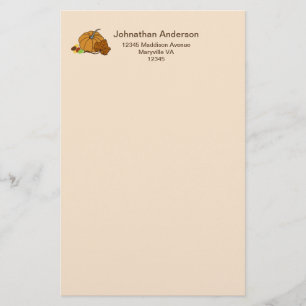 Pumpkin löv candy namn och adress brevpapper