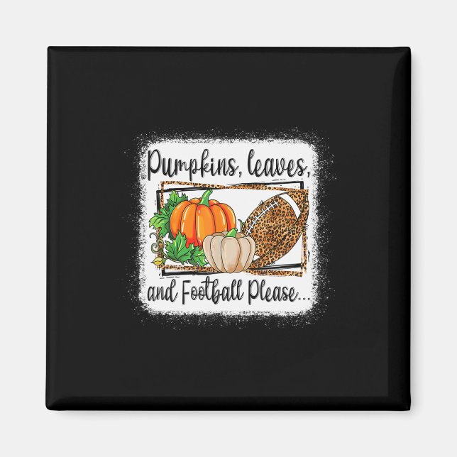 Pumpkin Löv och fotbollen Leopard Fall VI Magnet (Framsidan)
