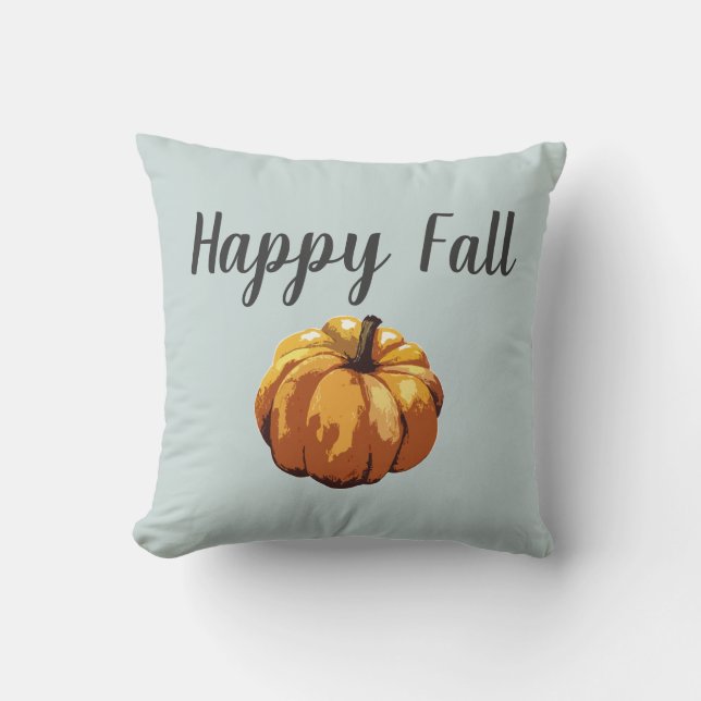 Pumpkin Lycklig, hösthösthöstbondhus Dekorativ kud Kudde (Framsida)