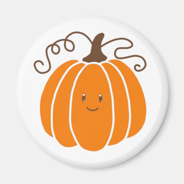 Pumpkin Magnet med Ansikte (Framsidan)