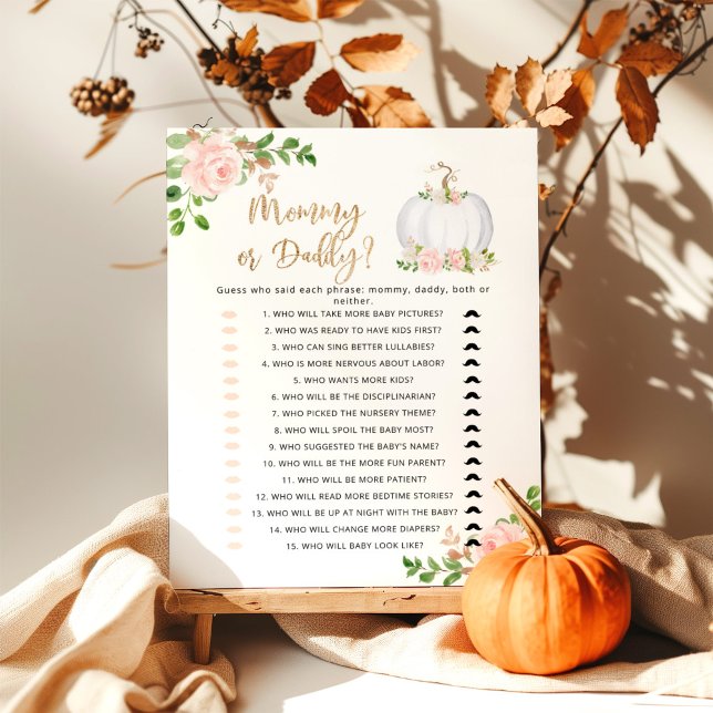  Pumpkin-mamma eller babyduschspel (Skapare uppladdad)