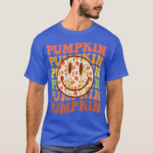 Pumpkin Maple Löv Flower Autumn Fall Retro Groo T Shirt