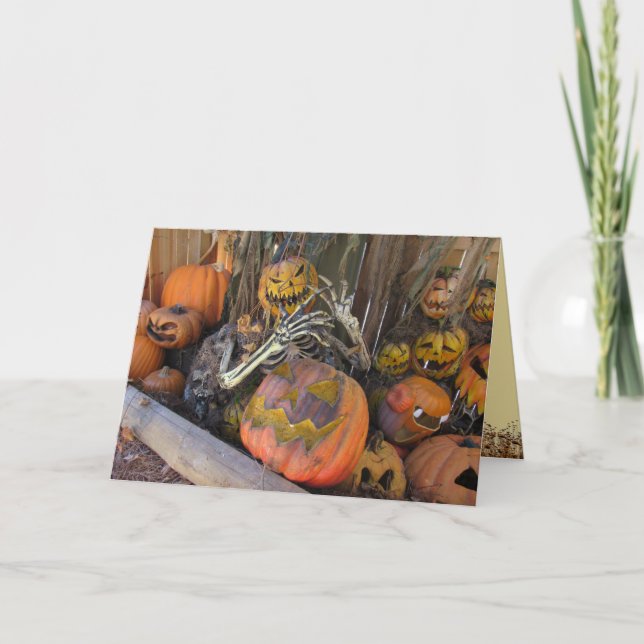 Pumpkin Master Halloween-hälsningskort Helgkort (Framsida)