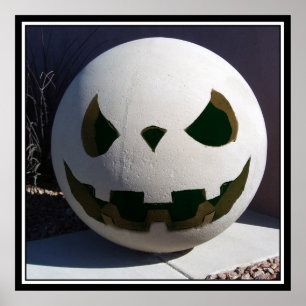 Pumpkin med Creepy-betongpapper Poster