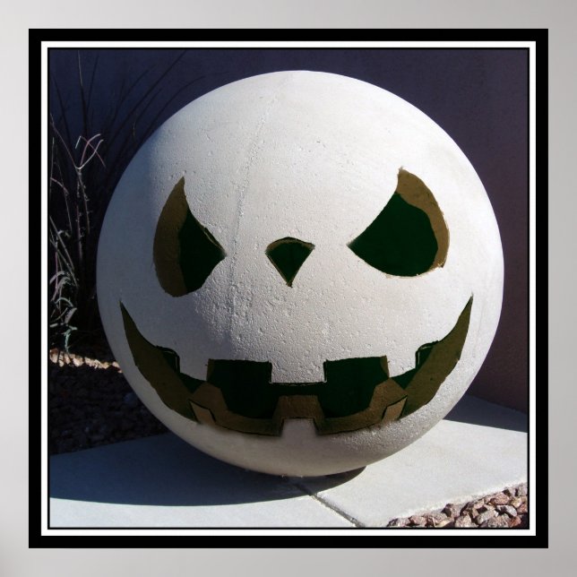 Pumpkin med Creepy-betongpapper Poster (Framsidan)
