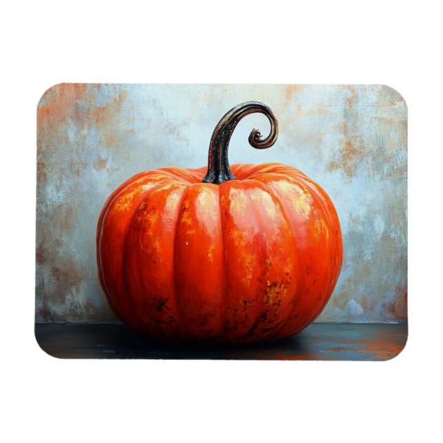 Pumpkin med Curled Stem Magnet (Horisontell)