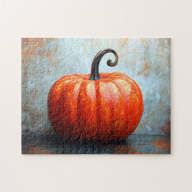 Pumpkin med Curled Stem Pussel (Horisontell)