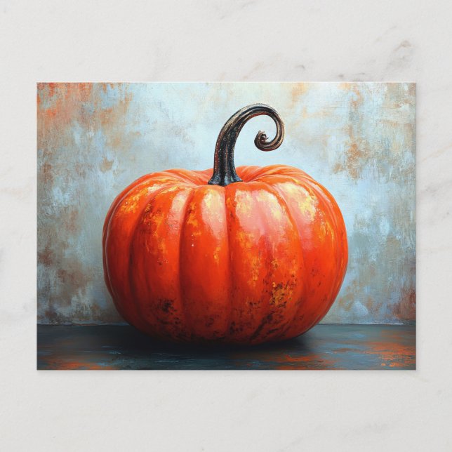 Pumpkin med Curled Stem Vykort (Framsida)
