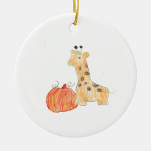 Pumpkin med Giraffe Ornament