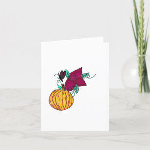 Pumpkin med Lila Butterfly Tack Kort