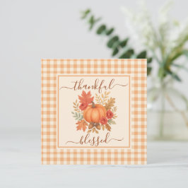 Pumpkin med tacksamhet och välsignat | Fall Thanks