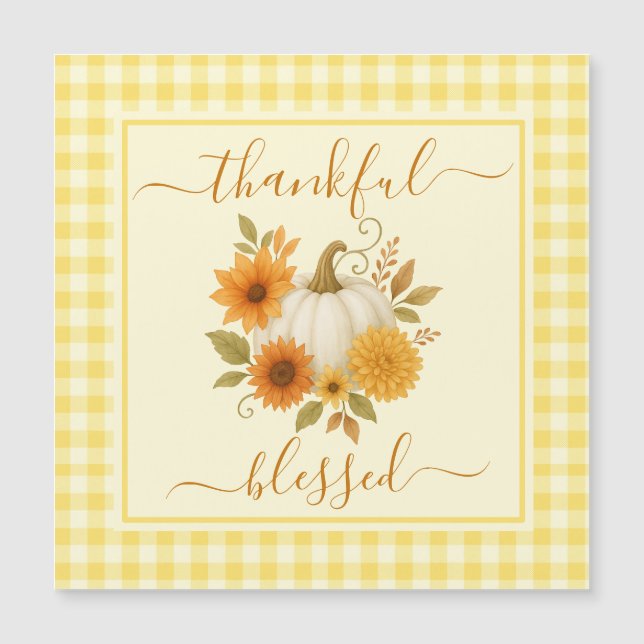 Pumpkin med tacksamhet och välsignat | Fall Thanks (Framsida)