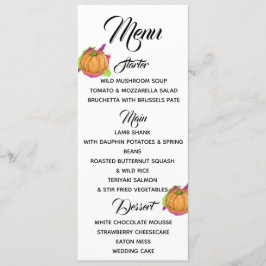 Pumpkin Menu Meny
