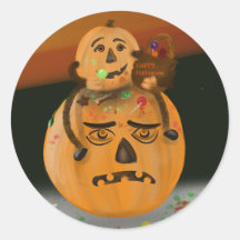 Pumpkin Mess Halloween Stickers
