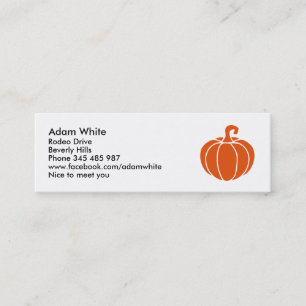 Pumpkin Mini Visitkort