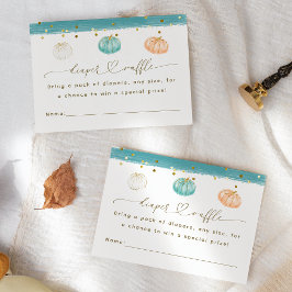 Pumpkin Minimalist Modern Fall Pojke Shower Tilläggskort