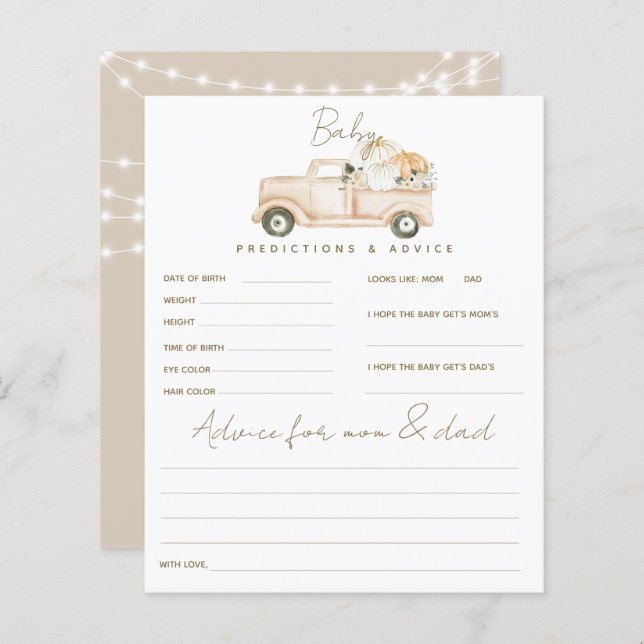 Pumpkin - minimalistiskt, modernt barnbildsspel (Fram/baksida)