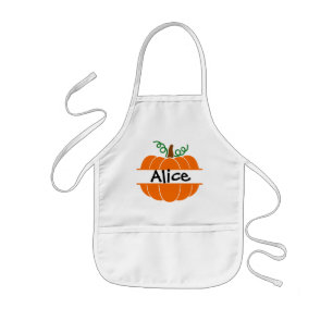 Pumpkin Monogrammed Apron Barnförkläde