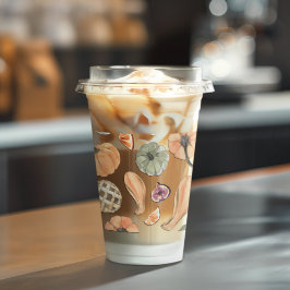 Pumpkin Mönster, färglöst vattenfärg | Höst vibes Take Away Mugg