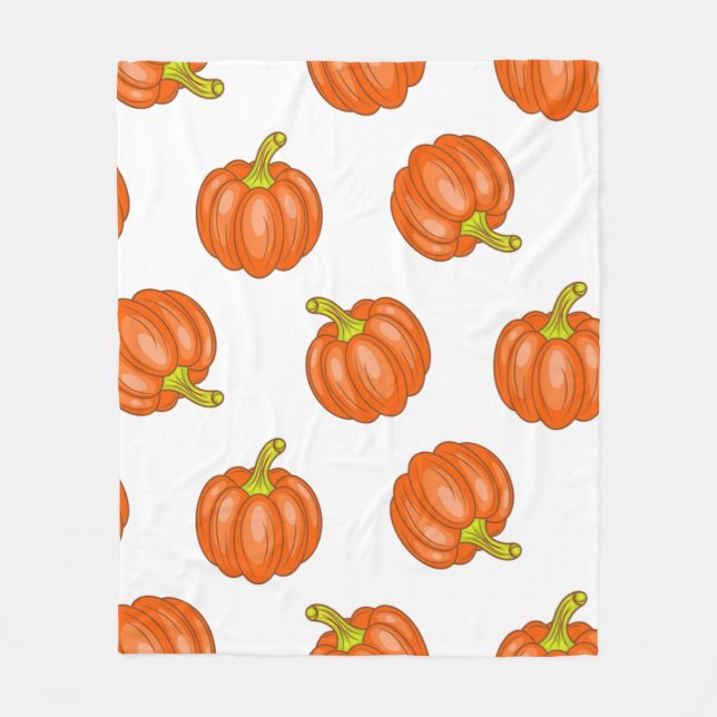Pumpkin mönster fleecefilt (Framsidan)