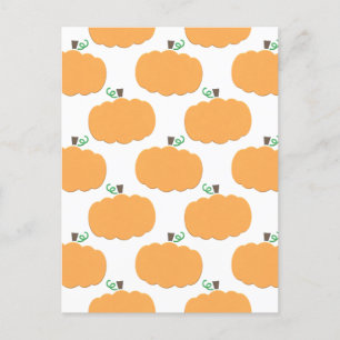 Pumpkin Mönster Helgdag vykort