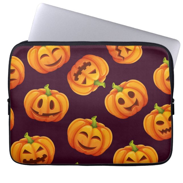 Pumpkin mönster laptop fodral (Framsidan)