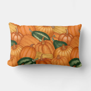 Pumpkin Mönster Lumbar Pillow Lumbarkudde