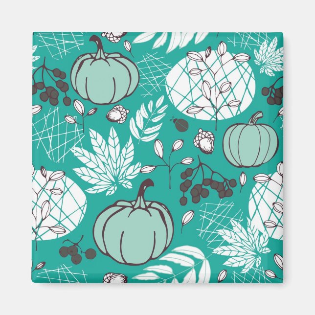 Pumpkin mönster magnet (Framsidan)